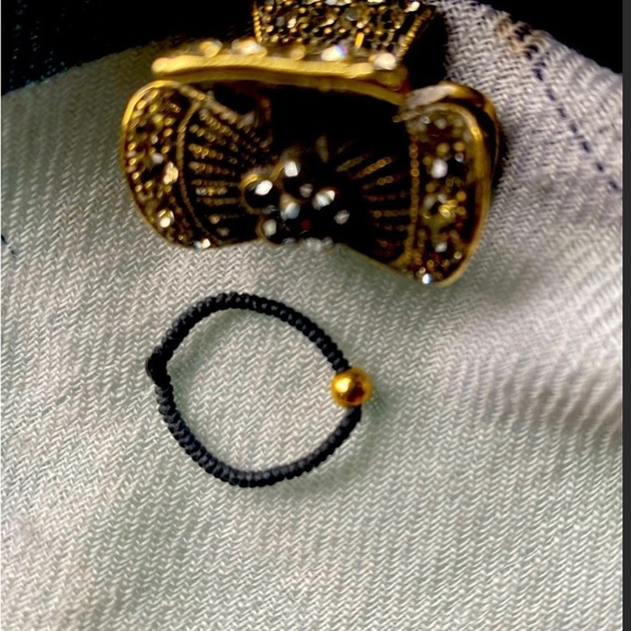 HANDMADE BEAD SOLITARY 24K GOLD BEAD DELICATE Ring UBER RARE GORG MAJESTIC